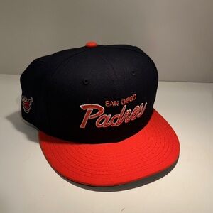 San Diego Padres Black and Orange Cap New Era Fitted